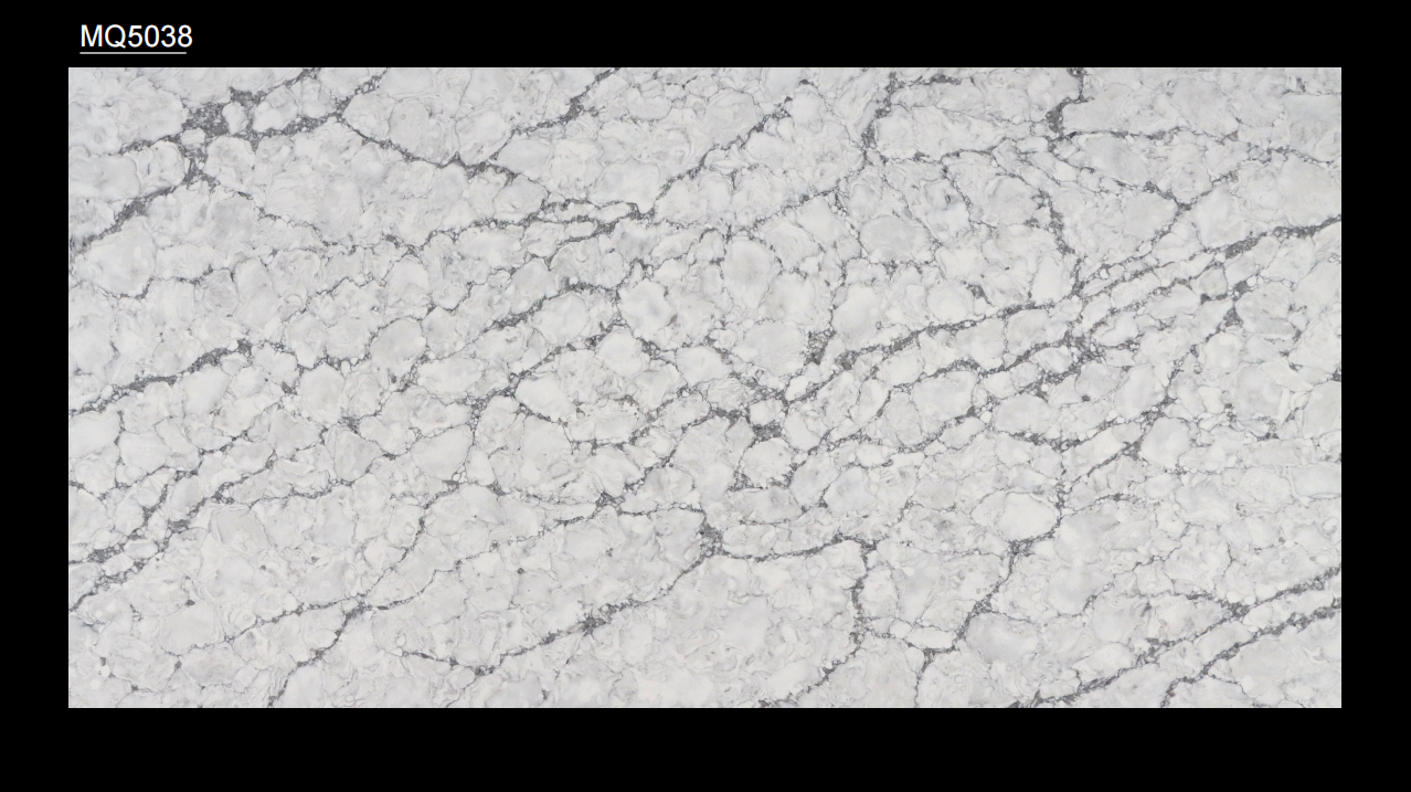 dark grey mesh aggregate quartz slab