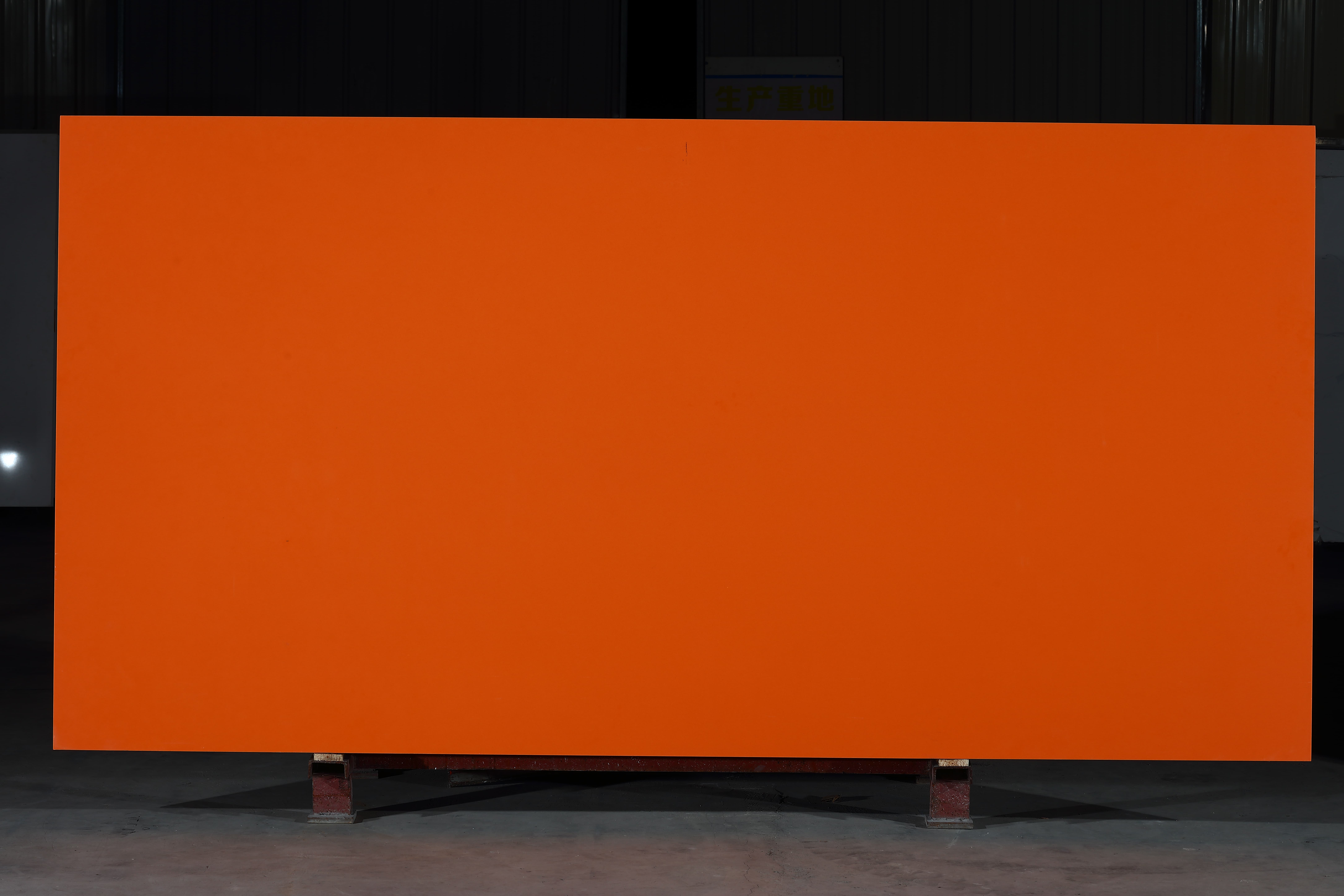 solid orange quartz slab