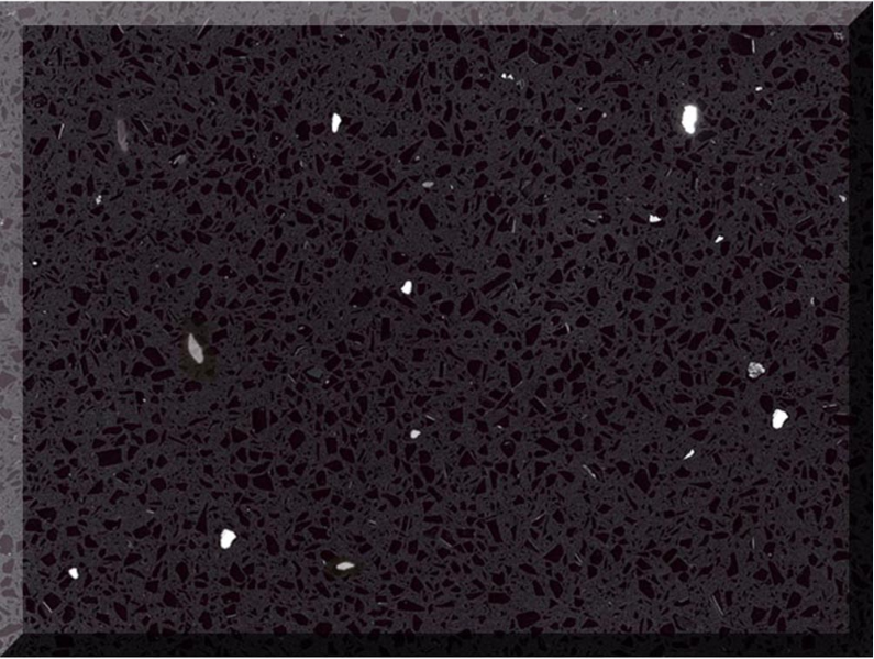 solid dark quartz slab