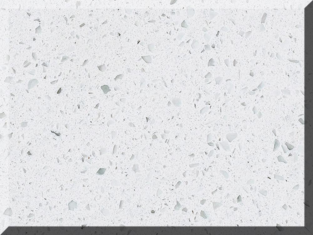 white crystal quartz slab