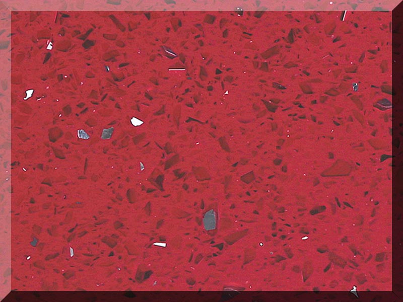 red crystal quartz slab