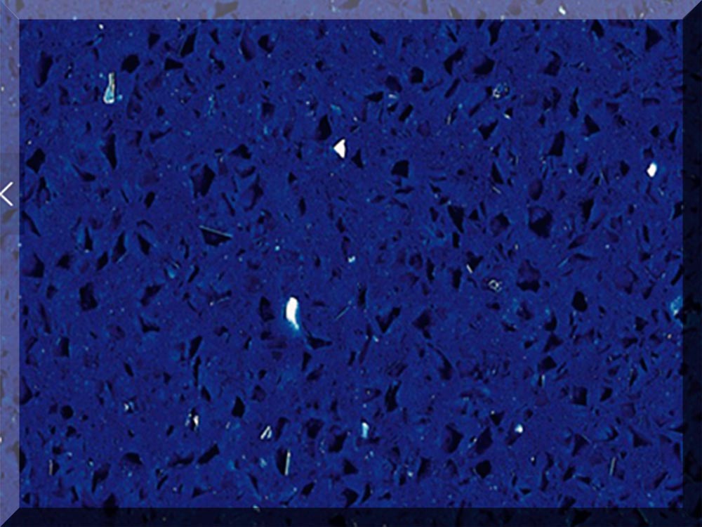 blue crystal quartz slab