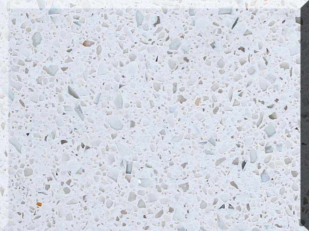 white crystal quartz slab