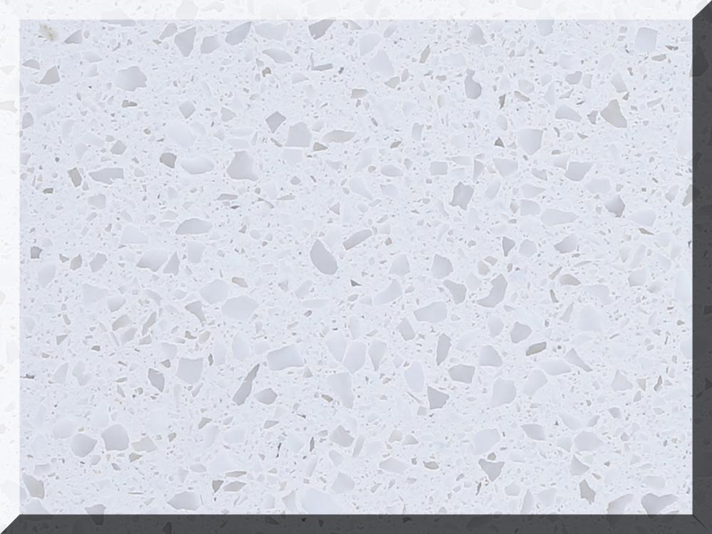 grey crystal quartz slab