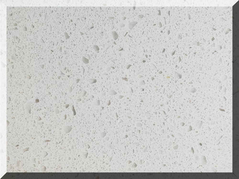 grey crystal speckled quartz slab