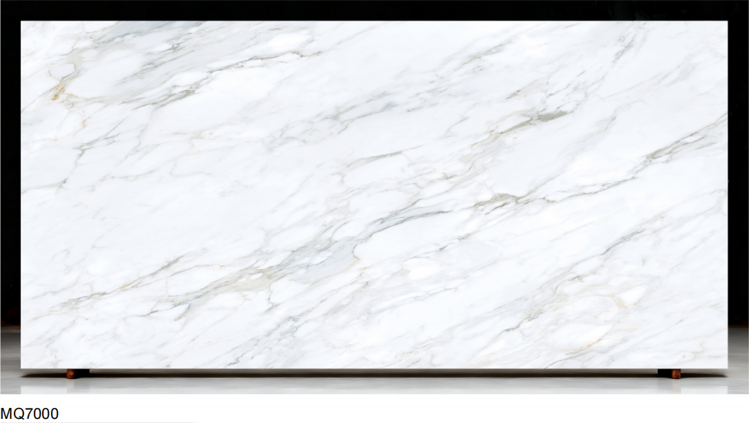 Basic Printed White Quartz Slab