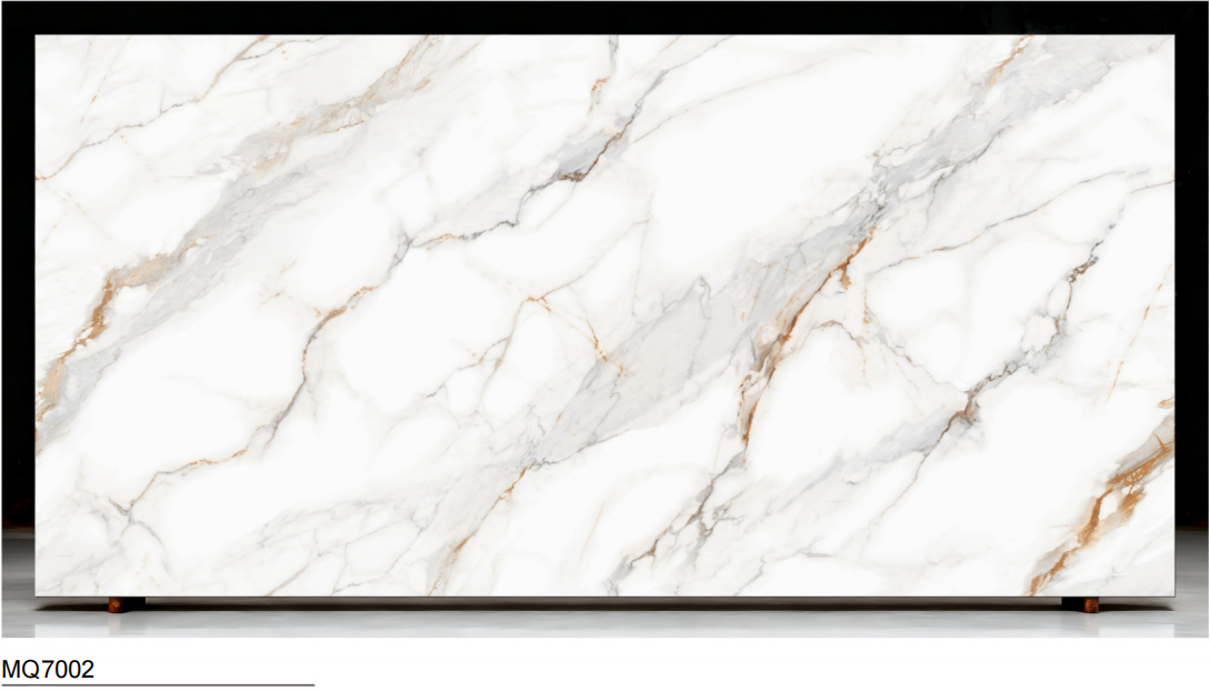 Printed Calacatta Light Vein Quartz Slab