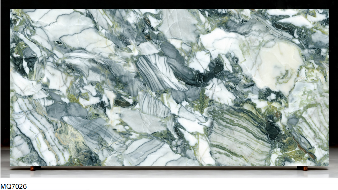 Printed Carrara White Artificial Stone Slab