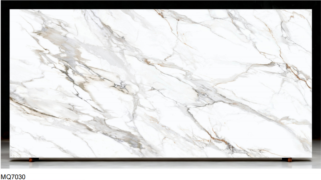 Printed Matte Grey Engineered Stone Slab