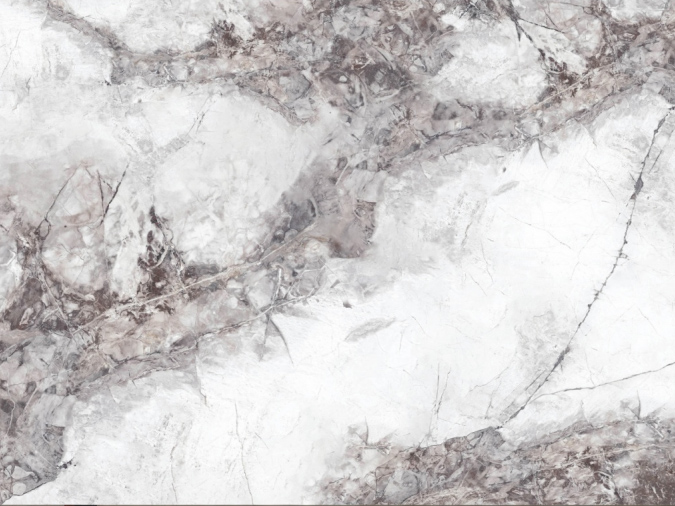 Digital Printed Glossy White Quartz