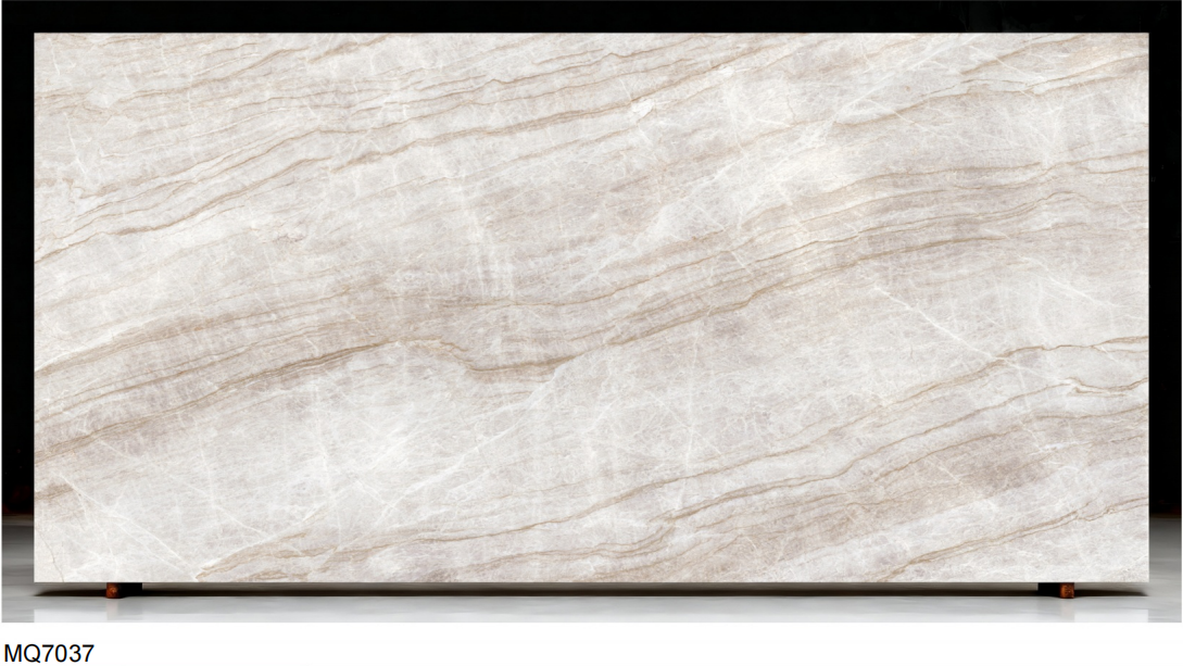 veined quartz slab
