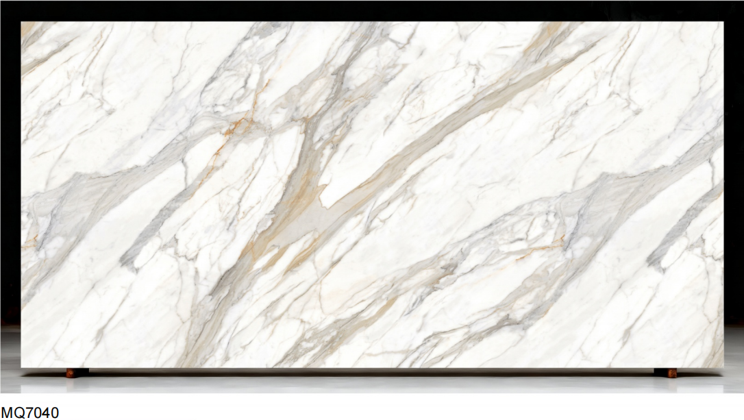 veined quartz slab