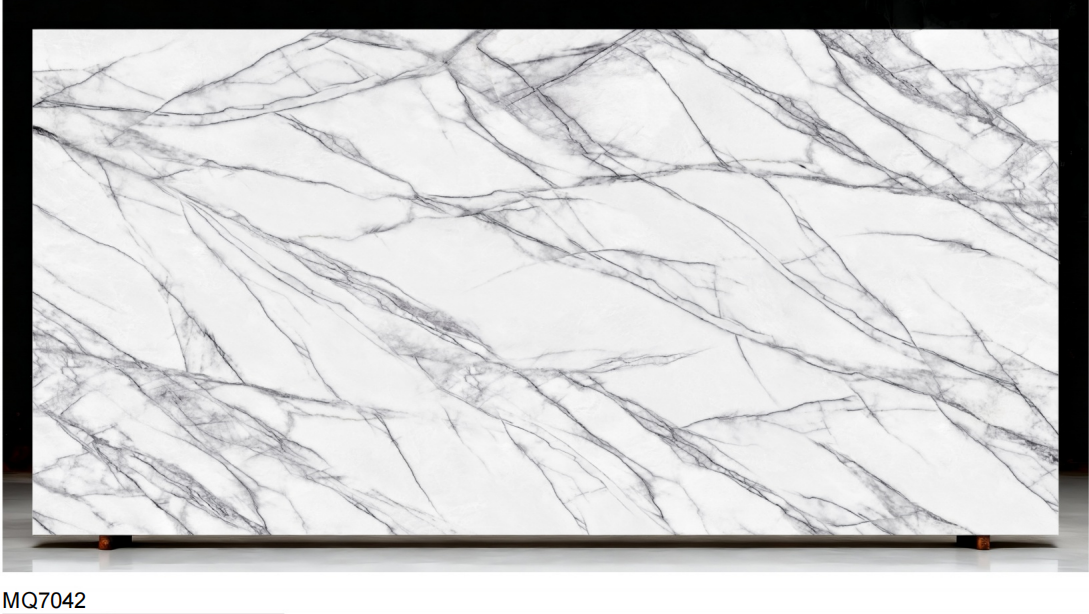 veined quartz slab