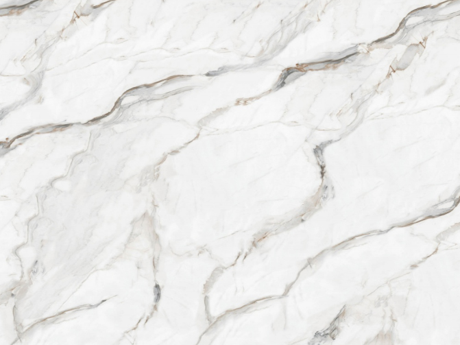 Digital Printed Coffee Vein White Quartz
