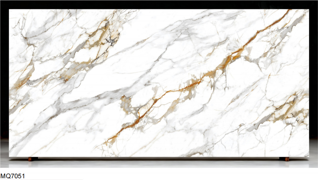 speckled gold quartz slab