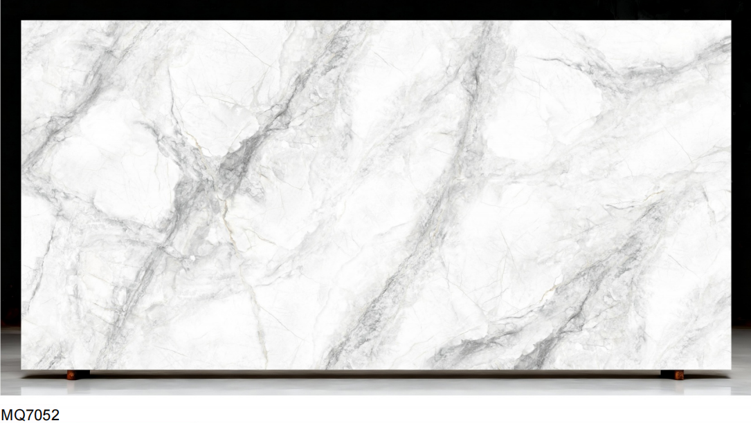 gold speckled grey quartz slab