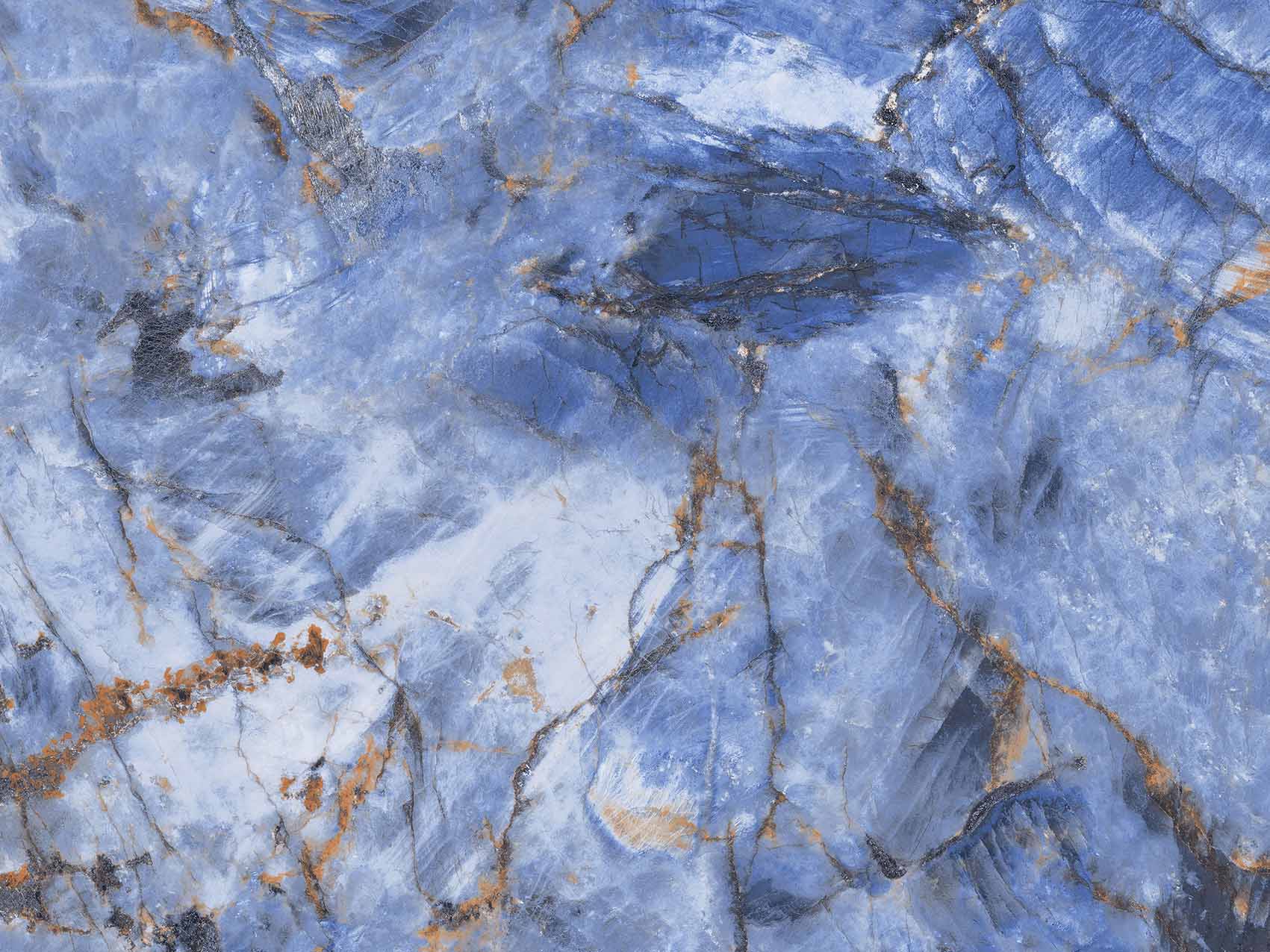 Losa de piedra sinterizada brillante azul emperador