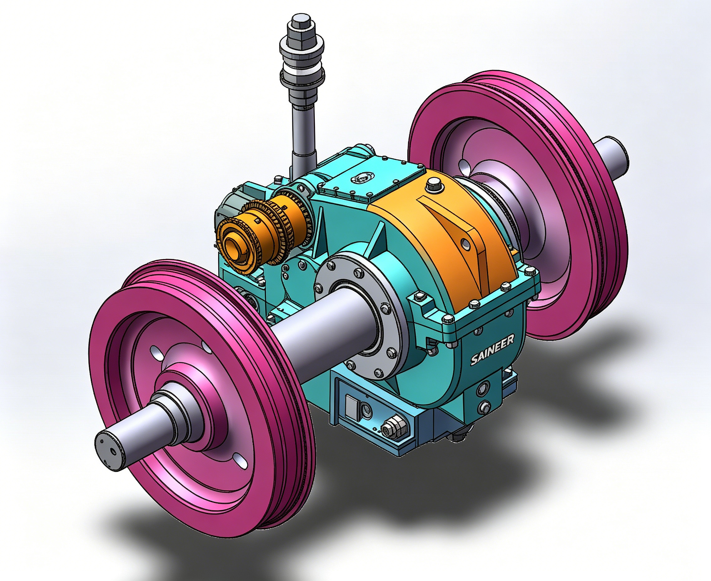 Industrial Electric Railcar Axle Drive Gear Unit