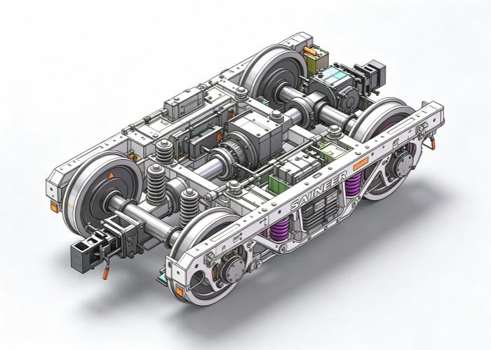 SAINEER Powered Bogie Motorized Bogie for Industrial Shunting Locomotive
