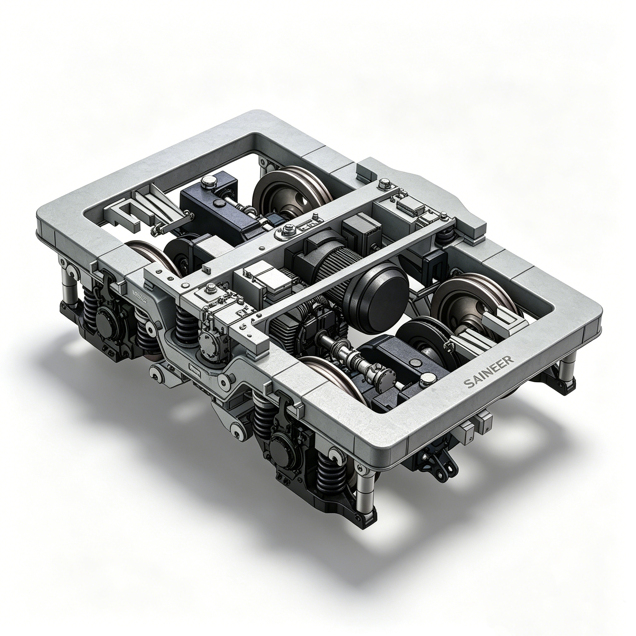 motorized bogie for industrial shunting locomotive
