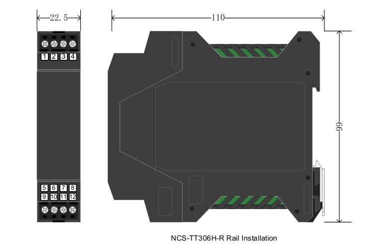Rail Mounted HART Temperature Transmitter