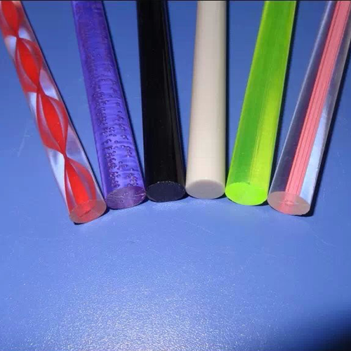 clear and colored acrylic tube and acrylic rod