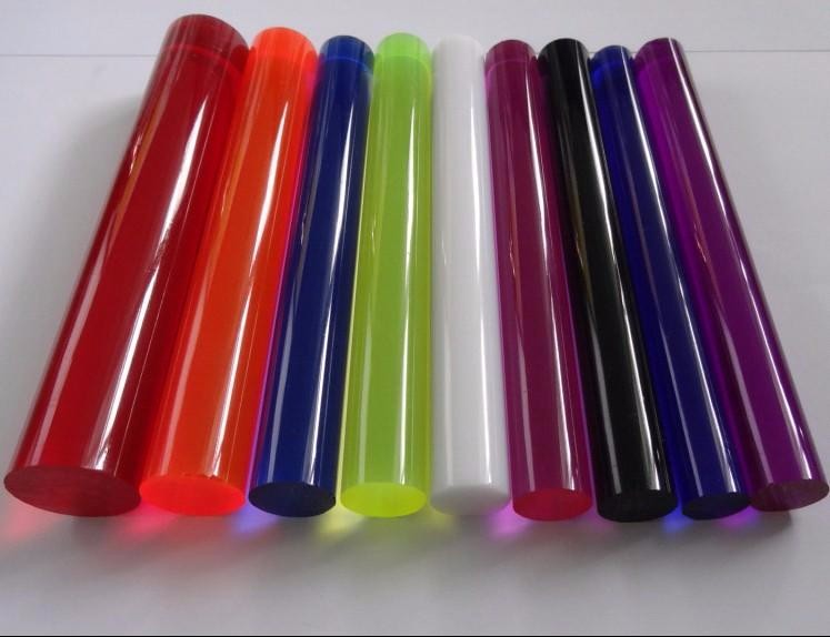 clear and colored acrylic rods for lighting round rod/color pmma rod/bubble rod