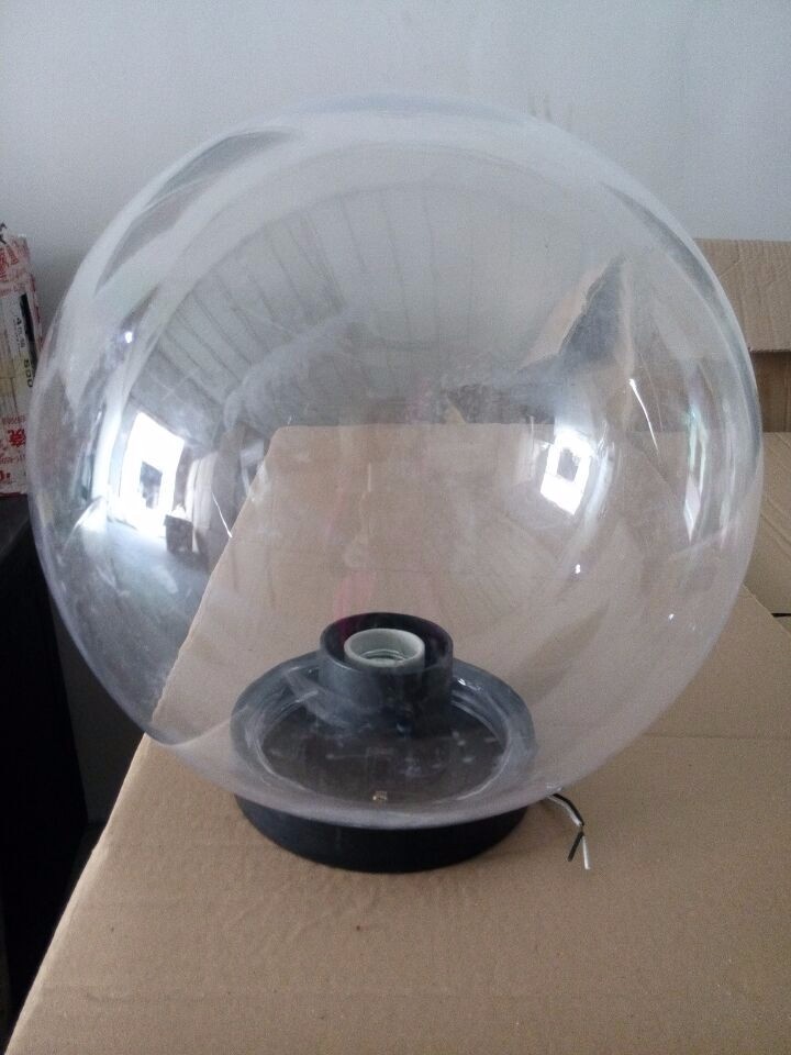 Clear acrylic globes covers light