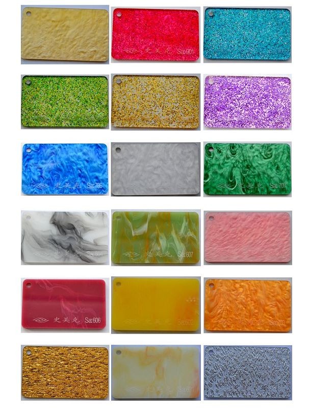 Pmma Sheets Customized Size Color Glitter Acrylic Sheet
