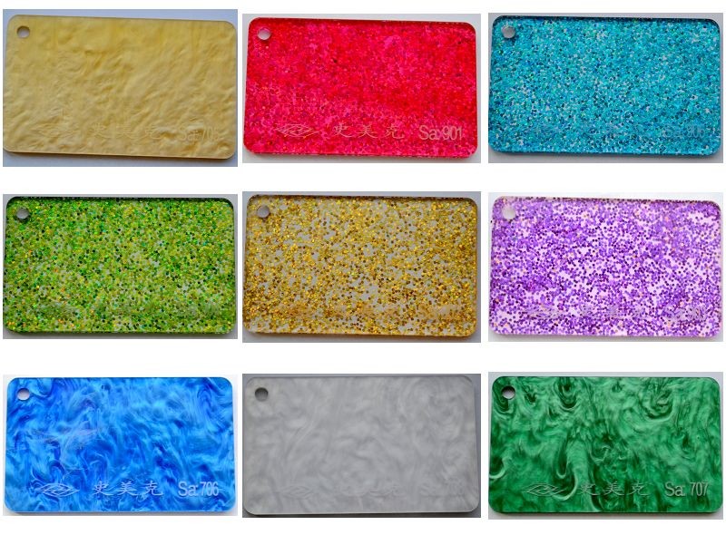 Pmma Sheets Customized Size Color Glitter Acrylic Sheet