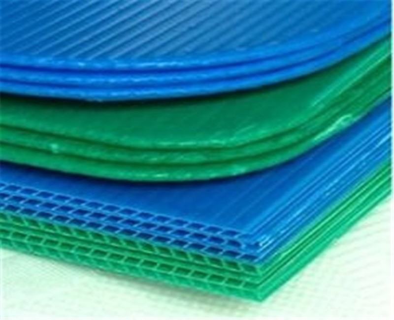 1x1m corrugated plastic coroplast tray blue color