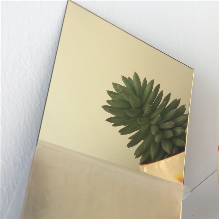 Alands 4x8 mirror sheet acrylic plastic gold color high quality