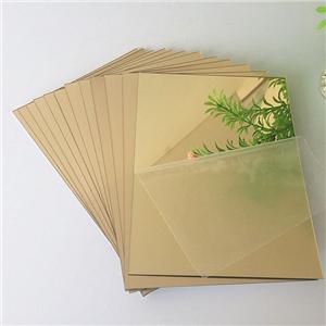 Alands 4x8 mirror sheet acrylic plastic gold color high quality