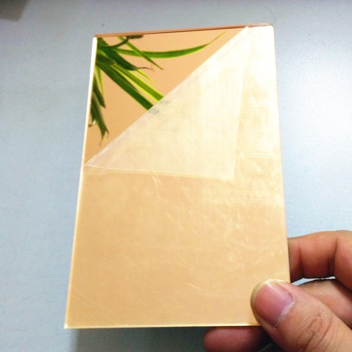 Китай Лазерная резка розовое золото Зеркало Акриловые листы толщиной 3 мм, производитель
