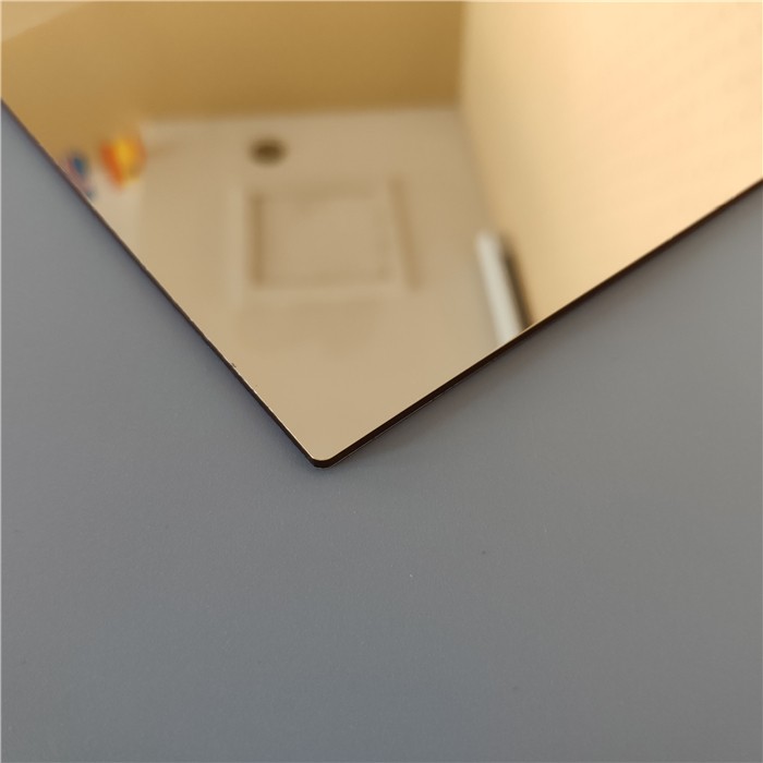Manufacture copper rose gold 1.5mm 2mm way plastic acrylic mirror sheet