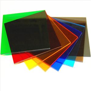 Clear colored cast acrylic plexiglass sheeting