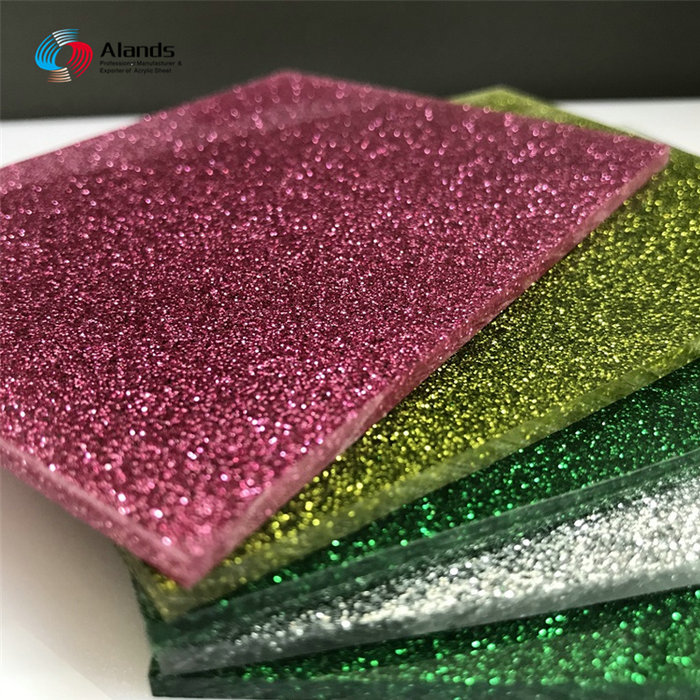 Prezzo all'ingrosso 3mm glitter acrilico 122x244cm per la decorazione con taglio laser