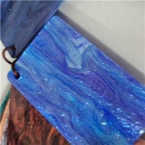 Hoja de acrílico decorativa con purpurina de mármol plateado, rosa, rojo y tamaño cortado