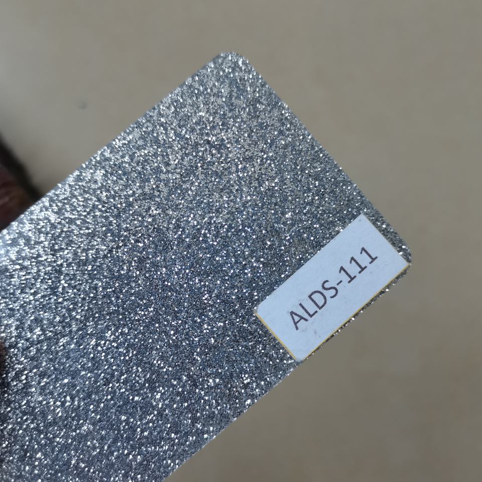 Foglio acrilico fuso con glitter argento e oro