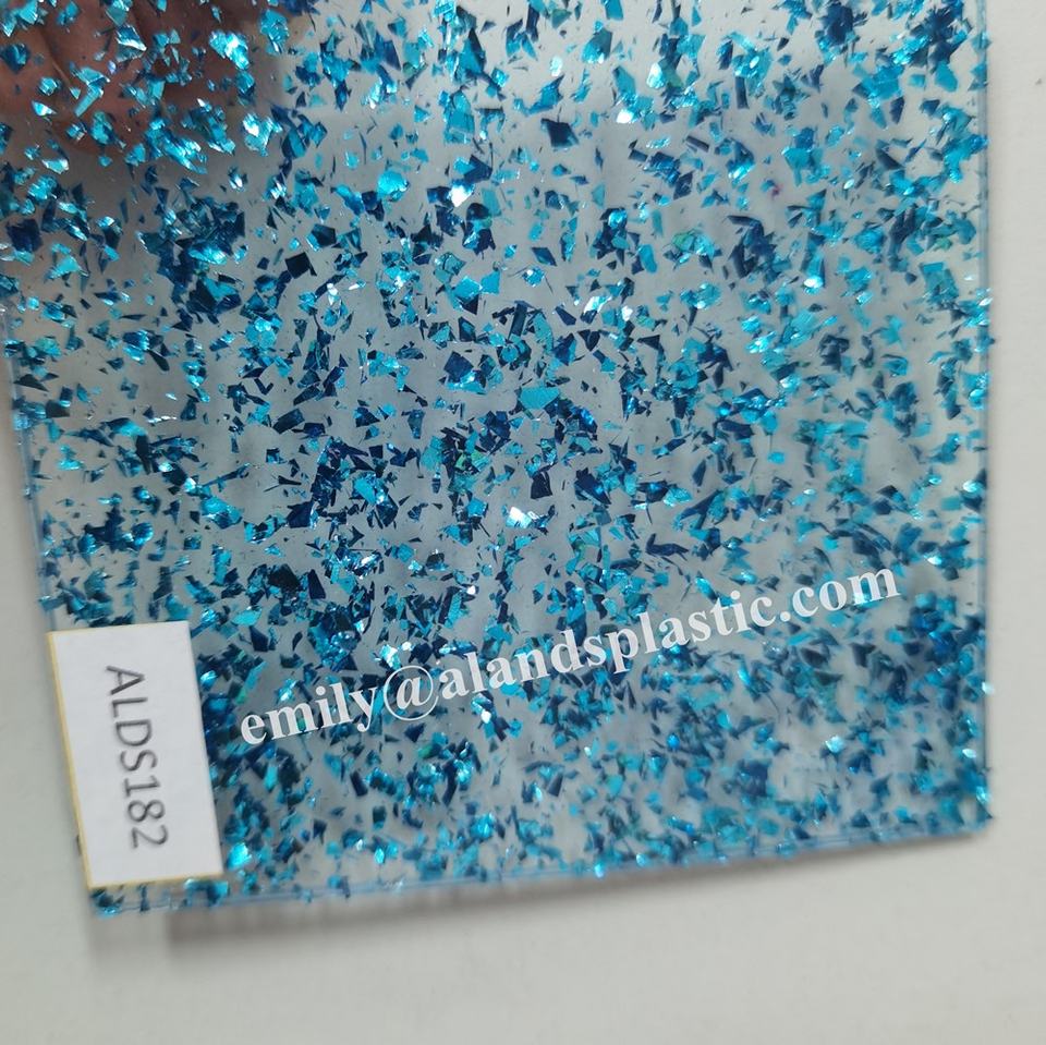 100% Foglio Acrilico Lucite Glitter Foglio Acrilico Scintillante