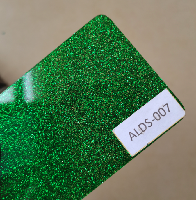 Dimensioni del taglio Foglio acrilico colato con glitter verde a scaglie