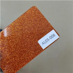 Foglio acrilico colato con glitter arancione decorativo 3mm 1220x2440mm