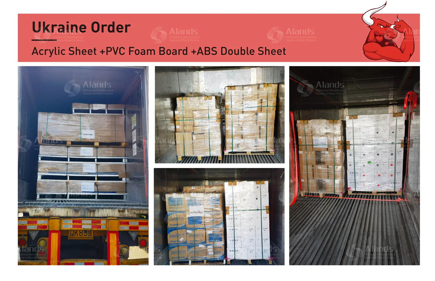 Alands Ships Acrylic Sheets and Plastic Boards to Ukraine