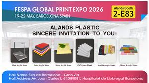 Acrylic Sheet Supplier at FESPA Global Print Expo 2026 | Alands Plastic