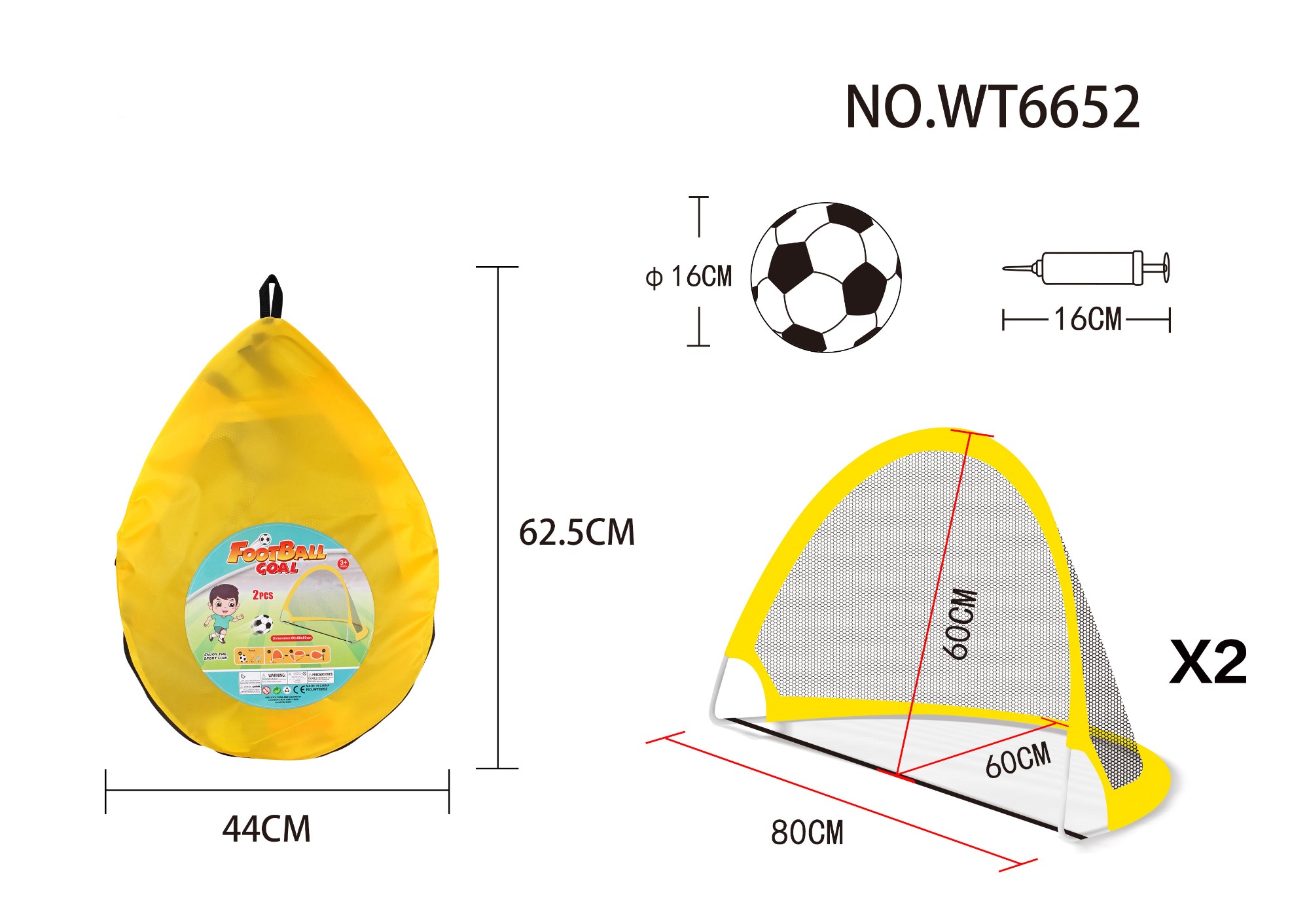 backpack folding football goal(middle size)