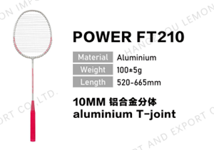 adjustable badminton racket POWER FT 210