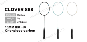 Hot sales for Carbon Badminton Racket CLOVER 888