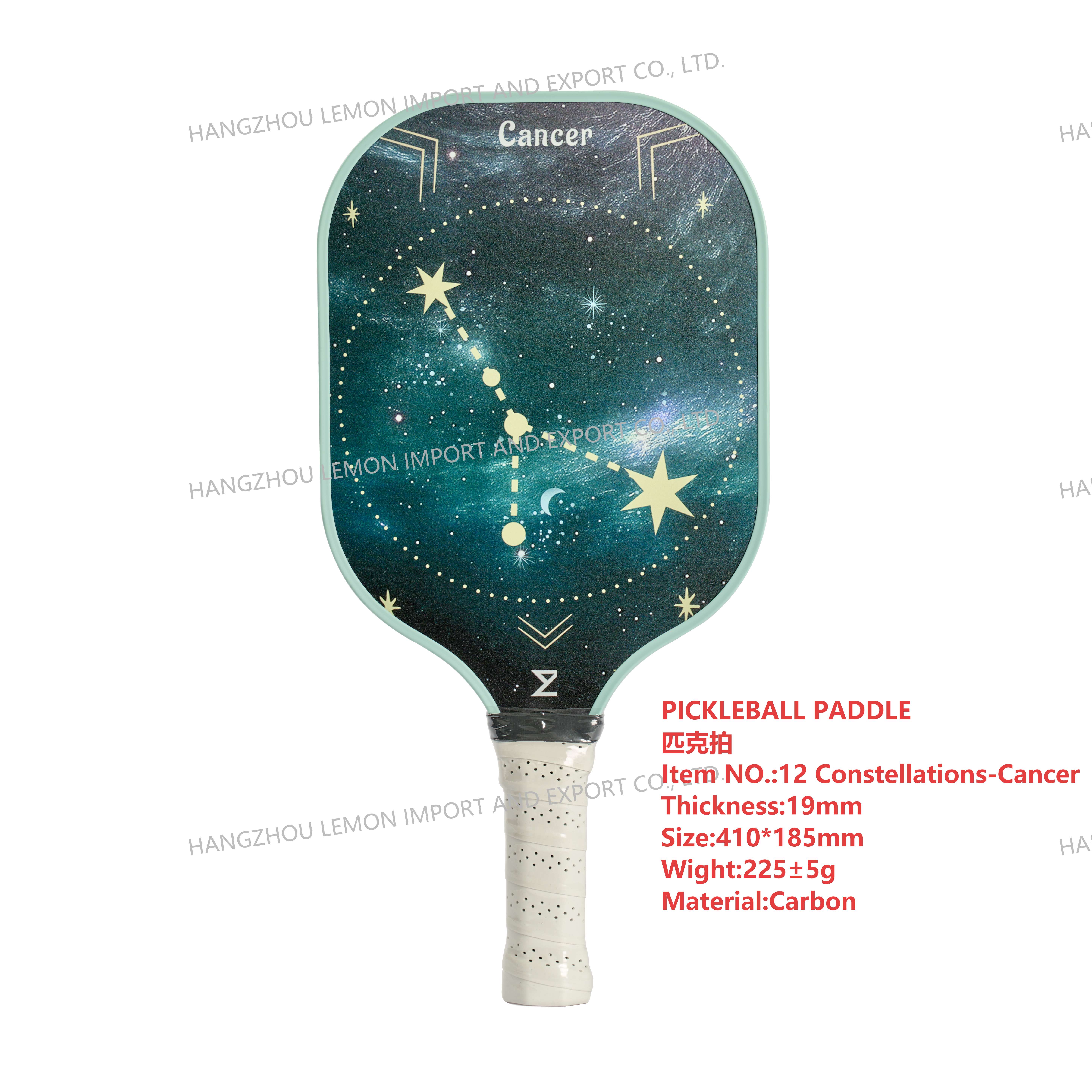 PICKLEBALL PADDLE 12 Constellations-Cancer 19mm