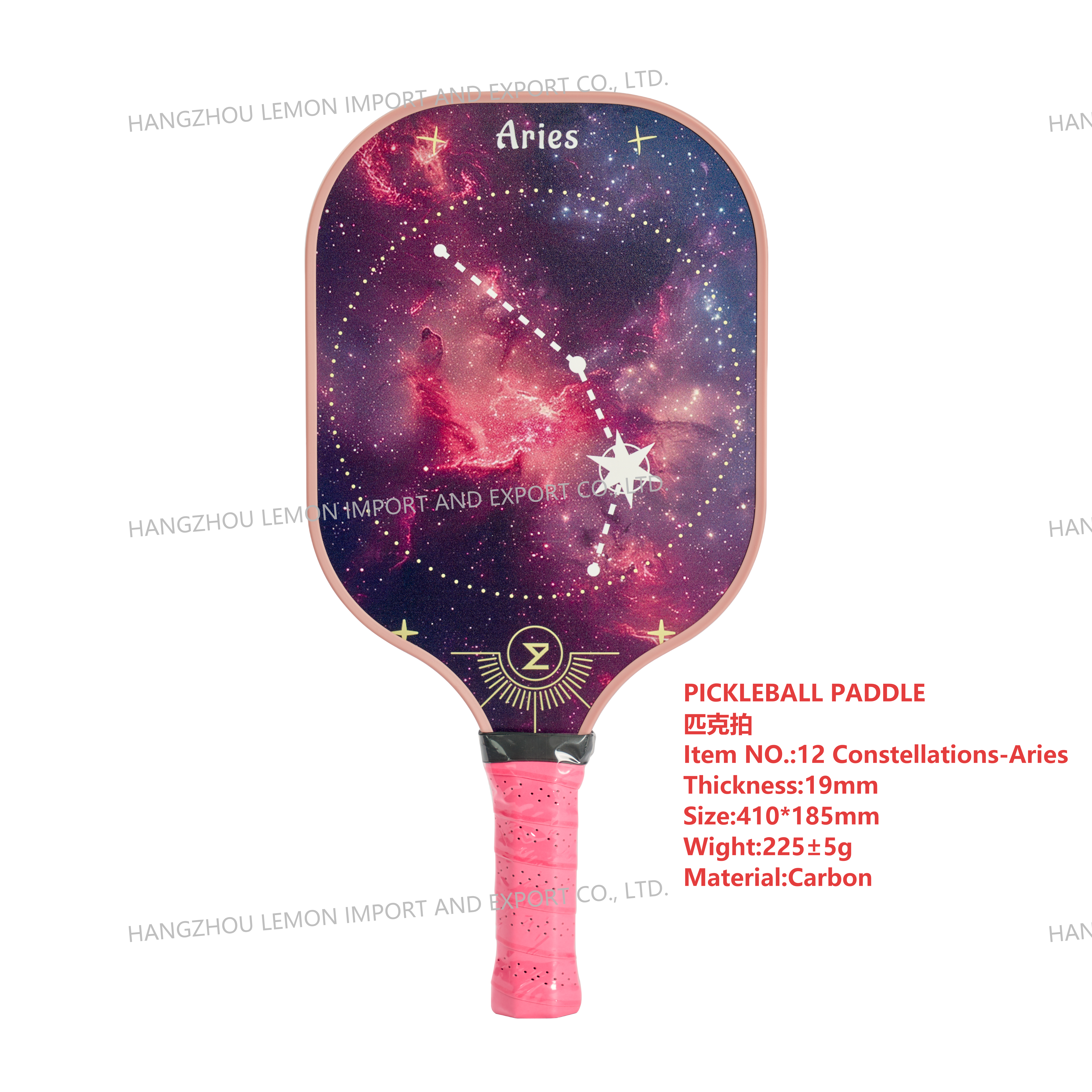 PICKLEBALL PADDLE 12 Constellations-Aries 19mm