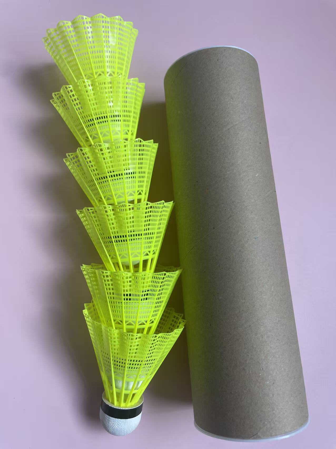 nylon shuttlecock with fiber cork head LM-210